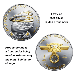 gilded frensmark 1 oz .999 silver round (us)